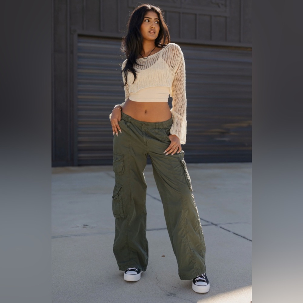 Urban Outfitters (BDG) Y2K Green Cargo Pants